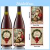 Party Christmas Bottle Stickers With Retro Style For Festive Event Decoration