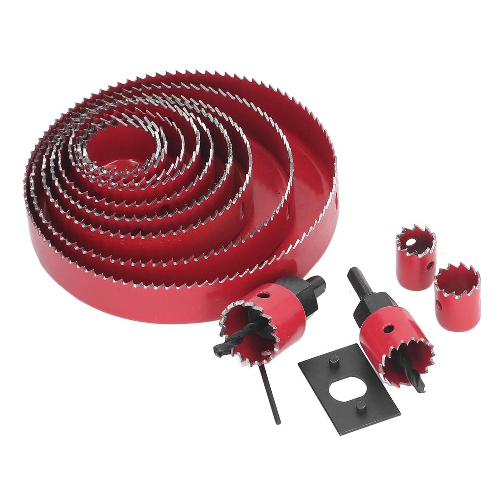 Набор из 17 шт. коронок, биметаллический набор сверл, сверхпрочный режущий инструмент для деревообработки с кейсом для переноски для