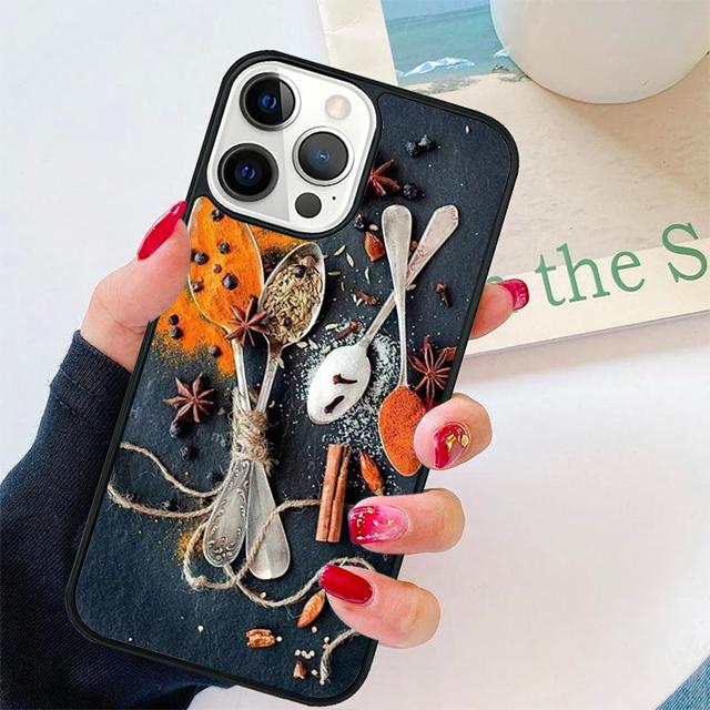 Spices Seasoning Cooking Chef Phone Case Cover For iPhone 17 Air 15 16 14 13 12 Pro Max 11 Pro Max Plus Coque