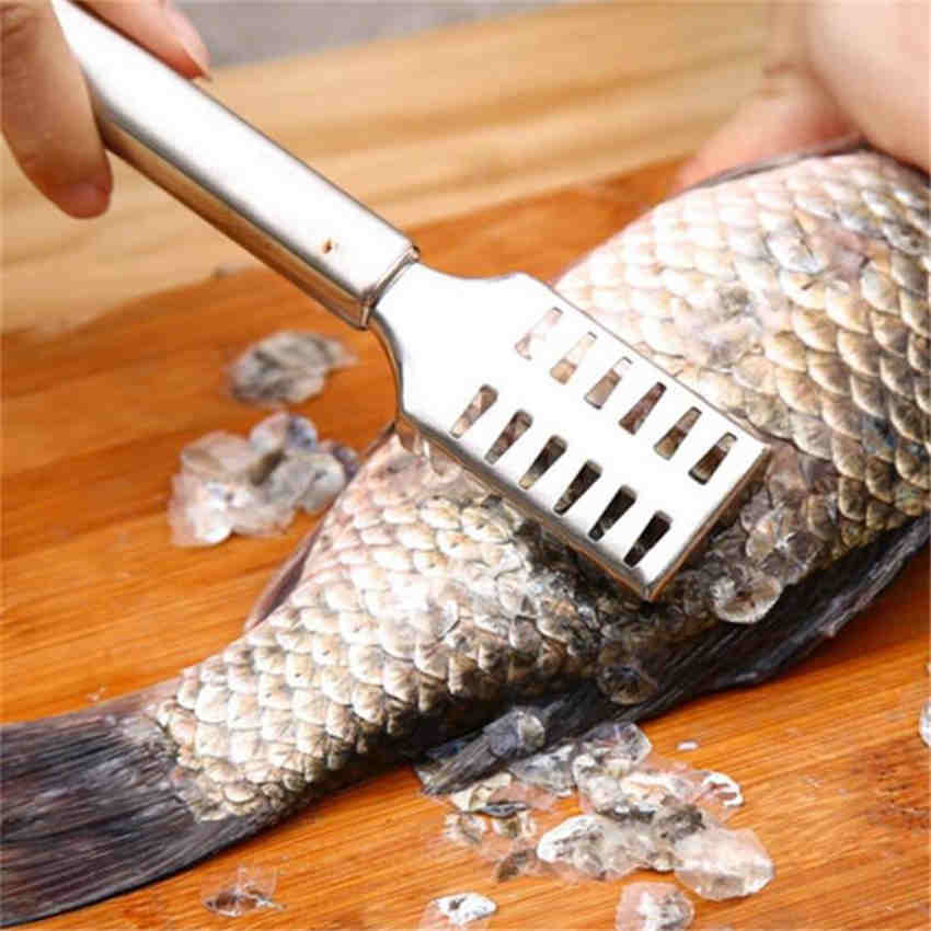 Stainless Steel Fast Cleaning Fish Scale Peeler Manual Scale Removal Brush Fish Scale Remover