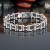 Браслет унисекс с дизайном мотоциклетной цепи из нержавеющей стали в стиле панк-хип-хоп, гладкий браслет на запястье для различных случаев