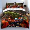 Superheroes on fiery background. Bedding sets Duvet cover sets Duvet covers Pillowcases(1 * Duvet Cover 2 * Pillowcases without duvet insert)