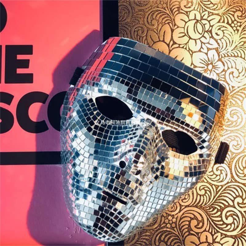 Crystal Face Masks Cosplays Mirror Reflection Masquerade Masks Face Party Masks