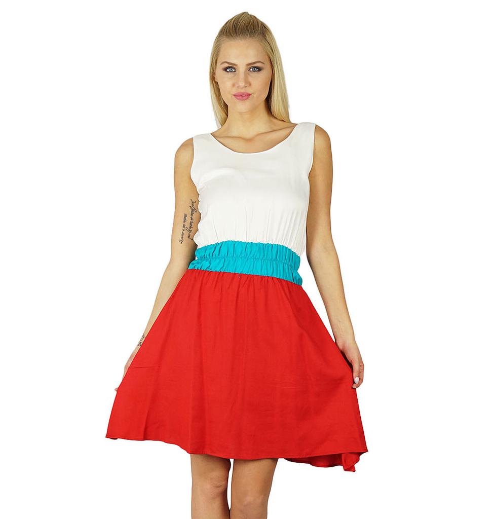 Bimba Women Shift Dress Sporty Knee Length Rayon Casual Clothing With Smocked