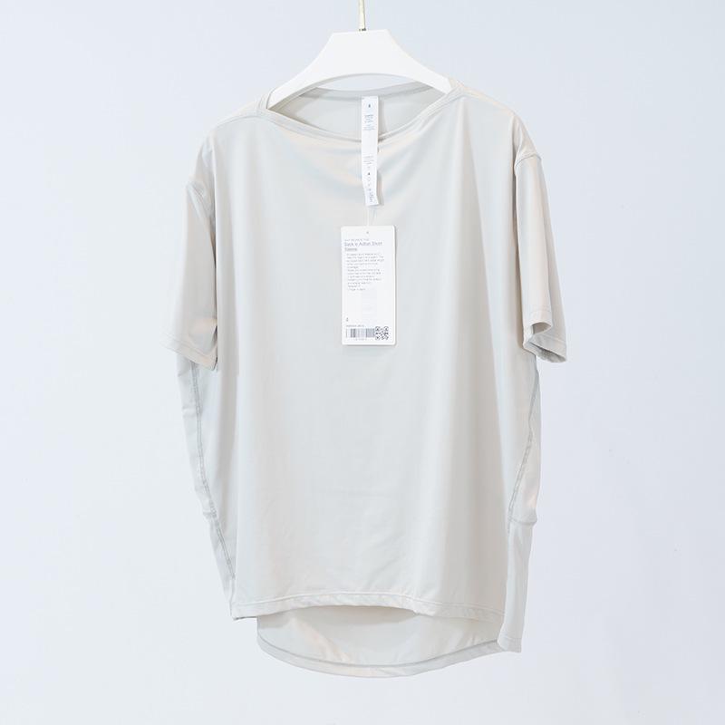 Женский летний ледяной нейлоновый топ для йоги - Защита от солнца, Дышащий, Высокая эластичность, Свободный крой, Удобный короткий рукав для фитнеса