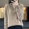 Базовая кардиган-блузка с лацканами Ready-to-wear для женщин на осень и зиму. Удобная посадка и универсальный мягкий пуловер из кашемировой вязки.