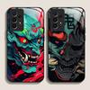 Закаленное Стекло Чехол для Телефона для Huawei Honor 200 100 90 Mate 50 40 Pro Nova 12 11 10 SE P30 P40 5G Япония Призрачное Лицо Самурай Чехол