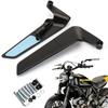 Pacify Bike Mirror Adjustable Rotation Left and Right Set Bike Mirror Stealth Wing Durable High Reflection Suitable for Motorcycle Z900 Z650 Z1000