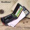 Мужской короткий кошелек из искусственной кожи, цельный многофункциональный кошелек для монет с магнитной пряжкой
