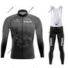Quick Dry Cycling Jersey Set Long Sleeve Road Bike Wear Men Women Winter