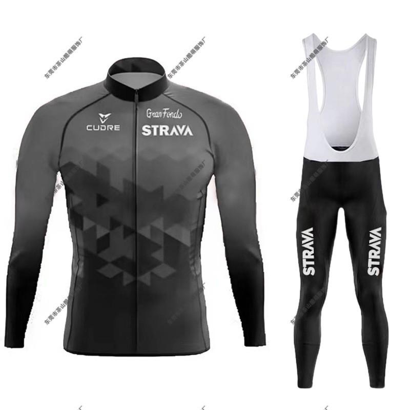 Quick Dry Cycling Jersey Set Long Sleeve Road Bike Wear Men Women Winter