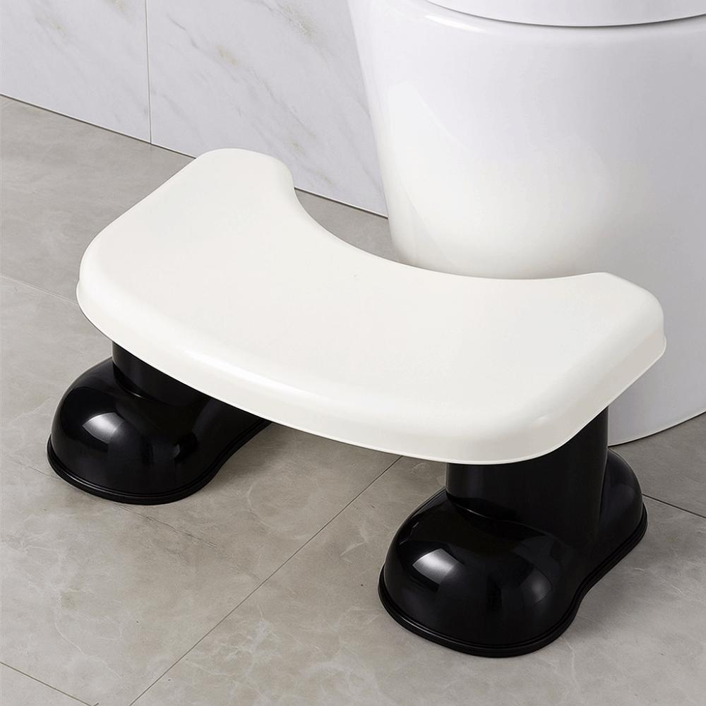 Plastic Toilet Stool Sturdy Poop Stool Comfortable Anti-Slip Seat Stool for Adults