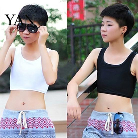 Short Corset Vest Washable Prevent Sagging Acrylic Fiber Lesbian Chest Breast for Summer