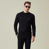 Micro Bullet 2025 Autumn Men's Embroidered Double Headed Eagle Long Sleeve T-shirt
