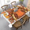 1pc Thanksgiving European Country Style Tablecloth, 152.4*218.44 Cm, Rectangle, Polyester, Easy To Clean, Suitable for Kitchen, Dining Table, Birthday