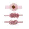 3 шт. Повязка на голову с цветком, Милая эластичная повязка для волос, Детский головной убор, Детская повязка на голову, Реквизит для фотосъемки