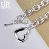 Классический браслет из стерлингового серебра 925 пробы с круглой цепочкой в форме сердца и пряжкой-стрелой, модные свадебные украшения