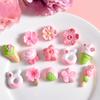 Cartoon Cherry Blossom Macaron Resin AccessoriesHandmade Cake Decoration Mobile Phone and Refrigerator Stickers