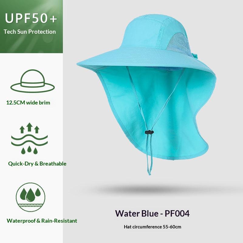 New Design Summer Nylon Outdoor Sunscreen Fisherman's Hat Large Brim Adjustable Quick-drying Breathable Waterproof Anti-UV