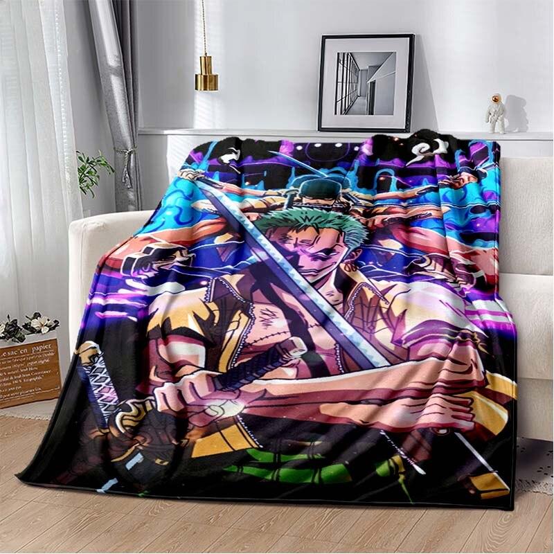 Anime One Piece 3D Printed Art Fleece Blanket for Beds Hiking Picnic Thick Quilt Fashionable Bedspread Fleece Throw Blanket