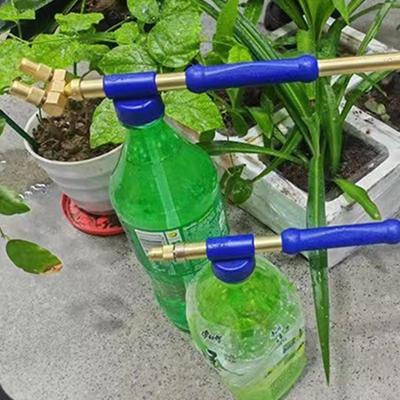 Садовая тележка с интерфейсом для бутылок с одной/двойной головкой, латунные распылители, регулируемая форсунка, распылитель с распылением под давлением воды