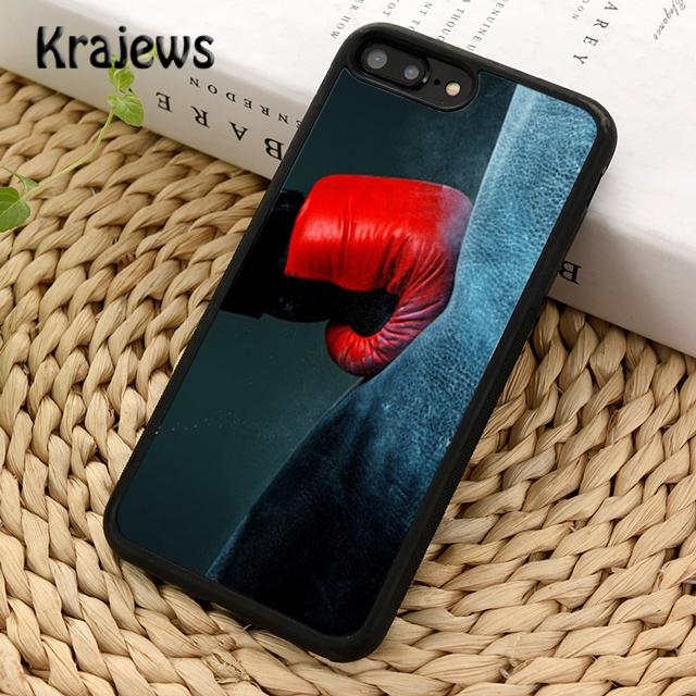 Krajews Boxing Gloves Hanging on a Wall Soft Phone Case For iPhone 17 Air 16 15 14 plus 11 12 13 pro max coque Fundas