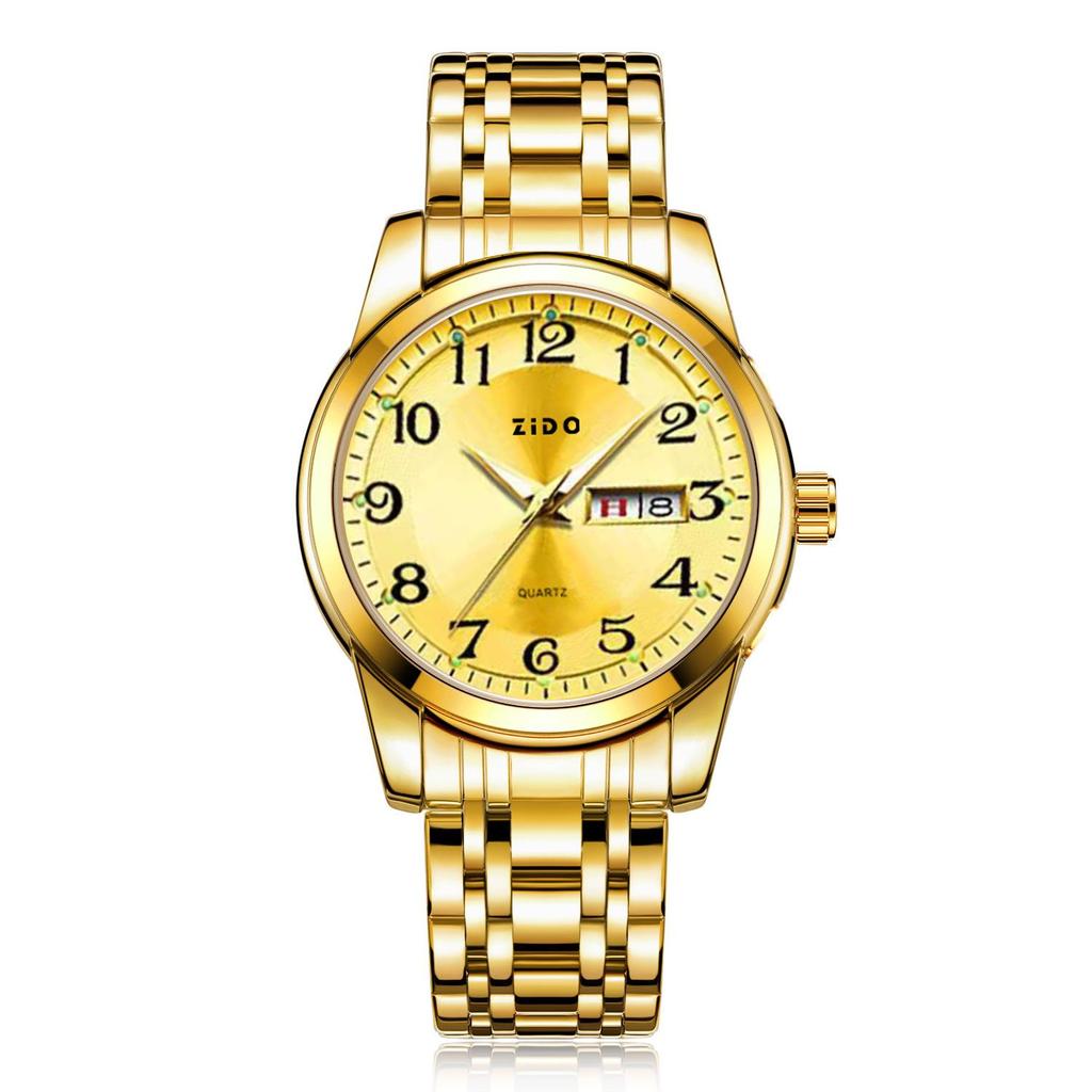 Zido роскошные кварцевые водонепроницаемые мужские часы с крупными цифрами для пожилых людей
