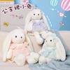 Cute Princess Dress Rabbit Plush Doll Girl Room Decoration Doll Bed Holding Sleeping Rabbit Toy Gift