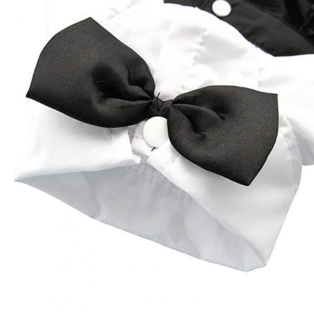 Dog Bow Tie Suit Wedding Photo Fake Two-piece Shirt Suit Teddy Puppy Clothes Cloth Stylish Pet Clothes Dog Clothing Dog T Shirt
