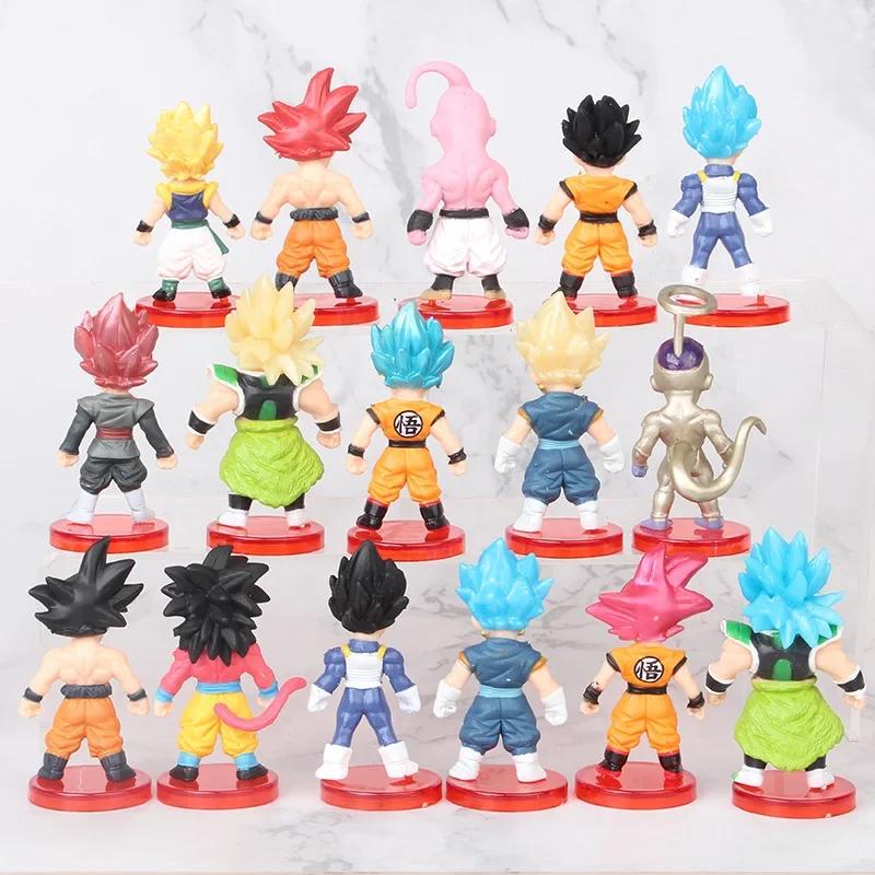 8/16/21Pcs Dragon Ball Z Set Super Son Goku Vegeta Broly Buu Action Figure Anime Figurines Ultra Instinct Model Gifts Toys