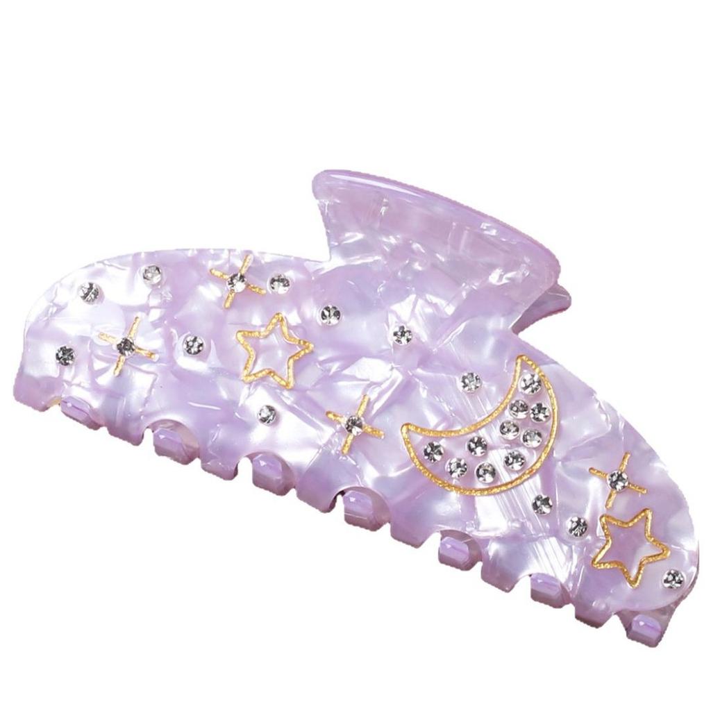 1 шт. Новый акриловый зажим-краб Звезда Луна с дизайном пресноводных бриллиантов для элегантной прически пучок