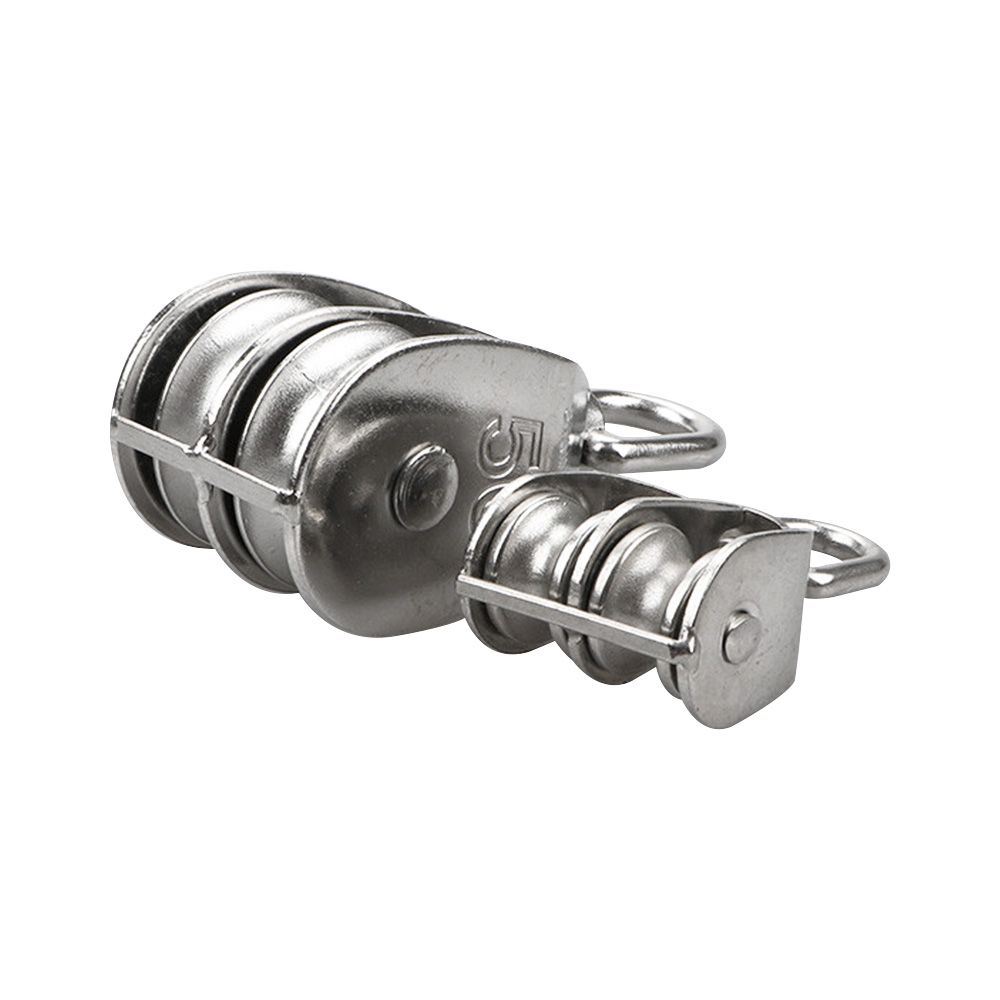 M20 M25 Подъемный трос для инструментов на открытом воздухе Подъемное колесо Двойные колеса Поворотный шкив из нержавеющей стали