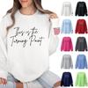 Women's Colorblock Sweatshirt Long Sleeve Round Neck Casual Comfortable Loose Lightweight Women's Sweatshirtt