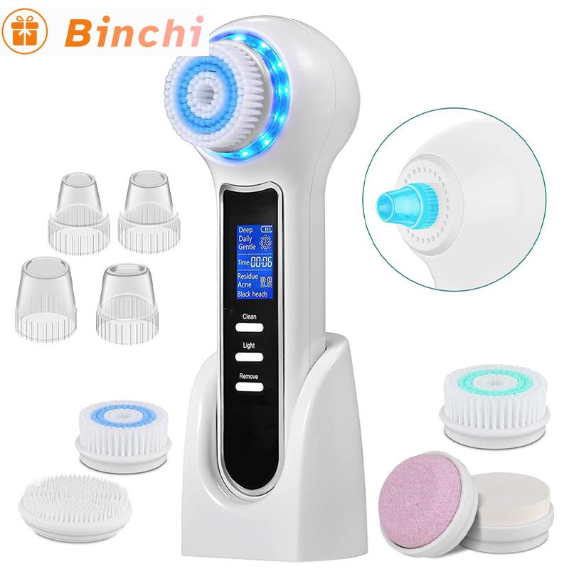 Электрическая щетка для очищения лица 5 в 1, средство для удаления черных точек, вакуумный очиститель пор, глубокое очищение, уход за лицом, аппарат для удаления черных точек
