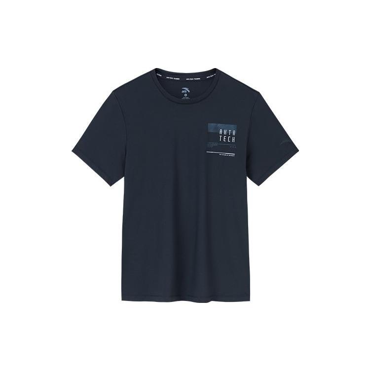 ANTA Variety Training Collection T Shirts Men's Black Crew Neck Moderate Straight Fit 152337135-4