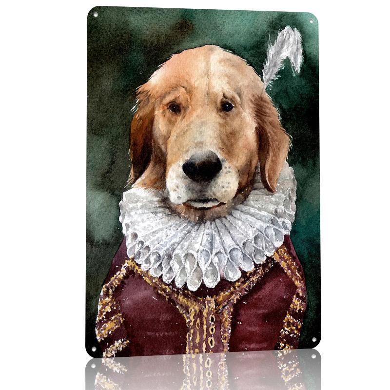Edmund the Retriever D Printed Texture Poster Personalized Wall Art Retro Metal Tin Signs for Home Decoration Gaming Decor Room