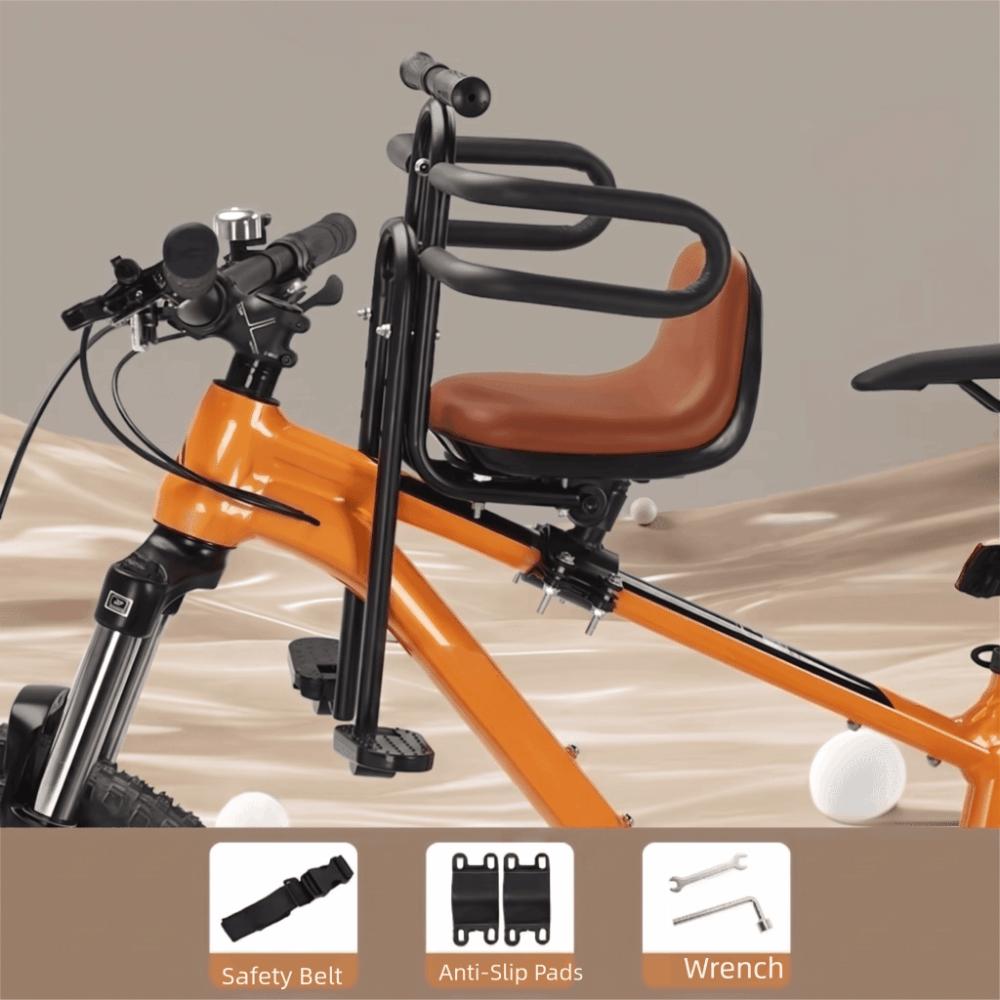 Front Mounted Bike Child Seat Full Surround Safety Mountain Bike Child Seat Folding Bike Use