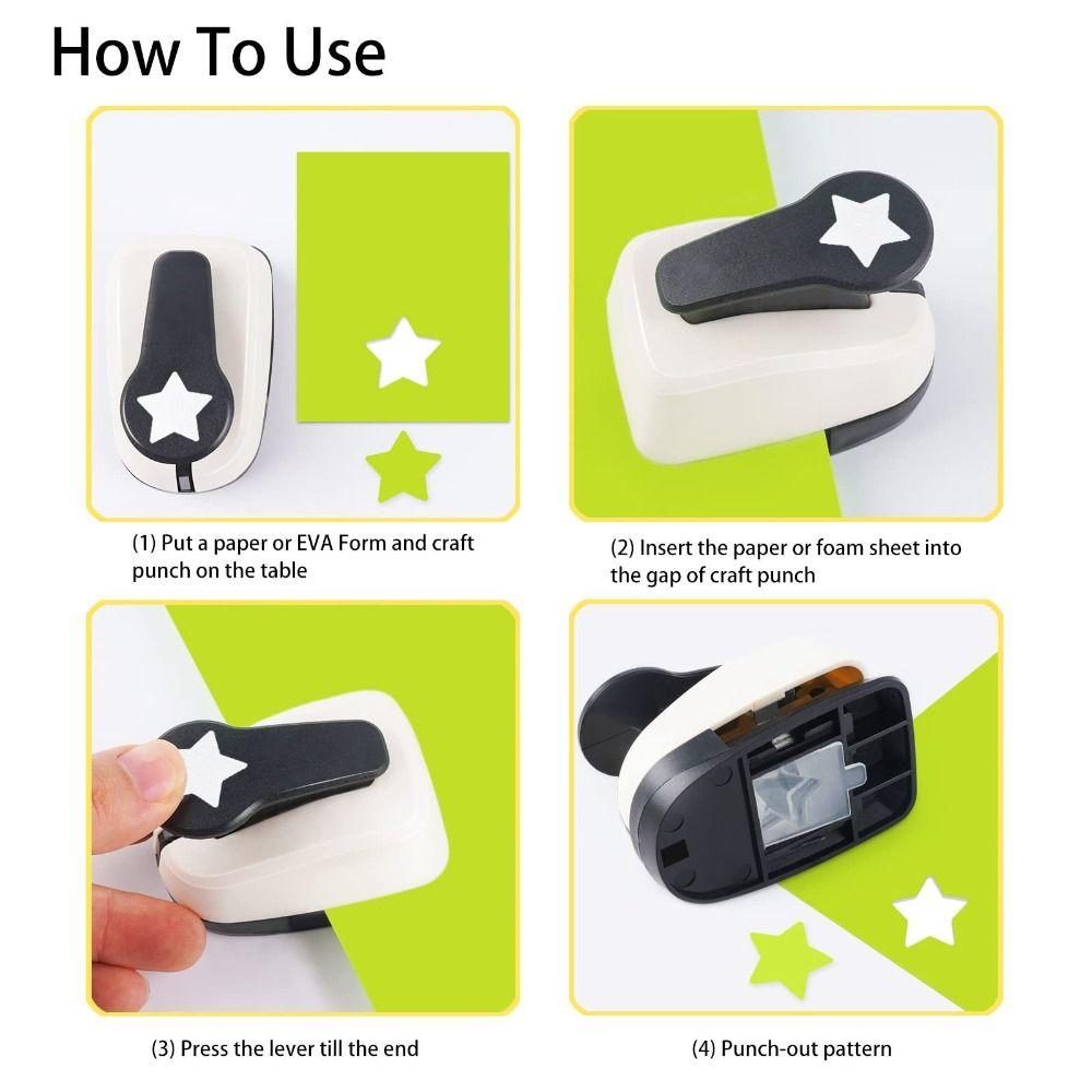 DIY Paper Cutting Pentagram Hole Punch ABS Plastic Craft Hole Punch New Kid Hole Punch  Children