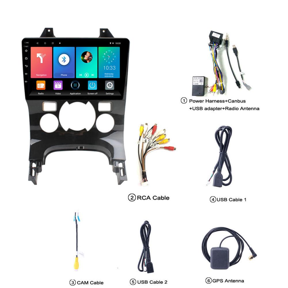 Android 2 Din Car Multimedia Player For Peugeot 3008 2009-2015 Head Unit Stereo Carplay GPS Navigation BT WIFI