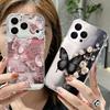 Многоцветный чехол с узором «Бабочки» для iPhone 17 Pro Max Coque iPhone 16 15 14 13 Pro Max 11 Прозрачный силиконовый мягкий чехол TPU
