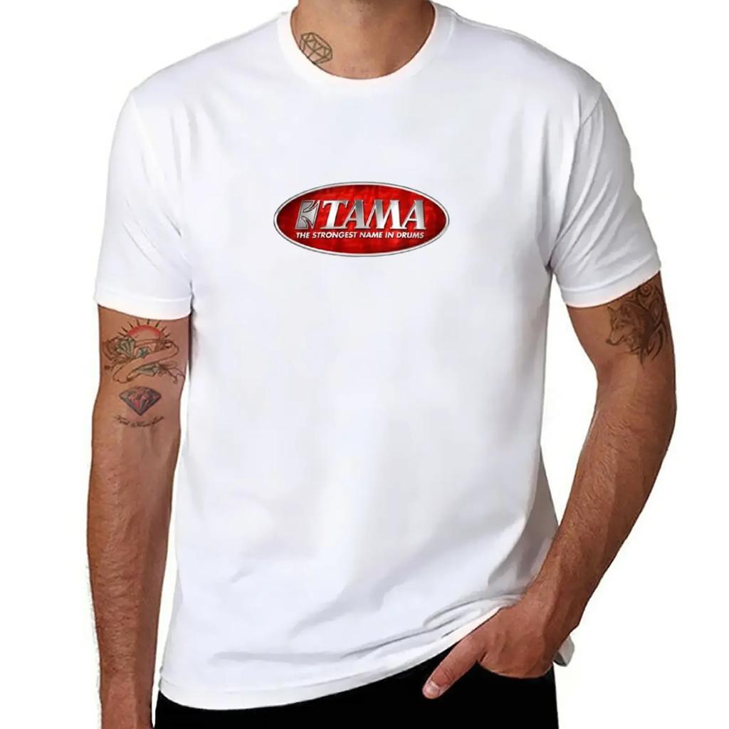 Tama Drum Logo T-Shirt quick drying customizeds plain t shirts men