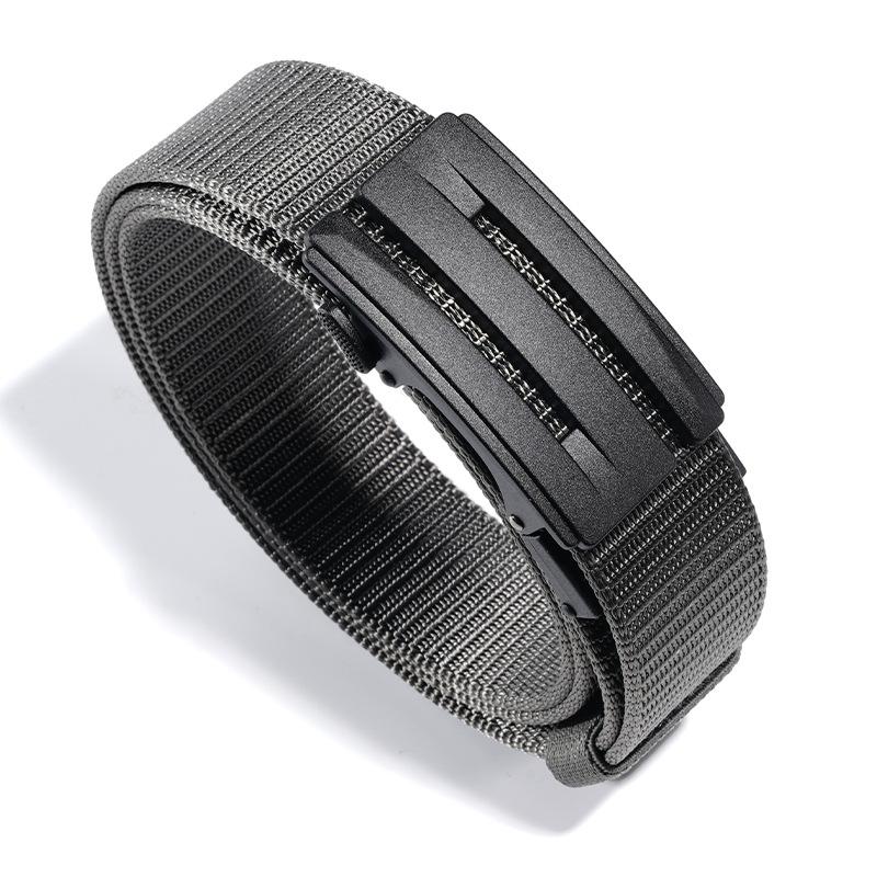 Ремень для отдыха на природе, новый мужской нейлоновый ремень, регулируемый, простой, с автоматической пряжкой
