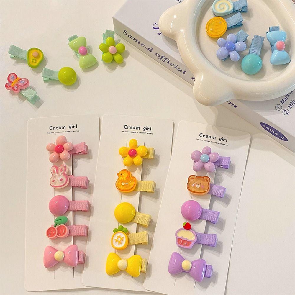 5pcs/Set Sweet Hair Clips Headdress Bangs Broken Hairpin Fashion Hair Accessories
