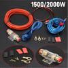 1500/2000W Car Power Amplifier Wiring Kit 8GA Car Subwoofer Cable 60 AMP Fuse Holder 18GA for Car Modification for Auto Vehicle