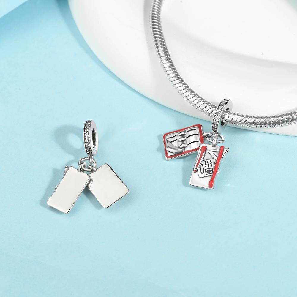 Charms Beads Copper Gramophone French Horn Music Score Drumming Tape Pendants Beads Fit Diy Bracelets Jewelry Gift