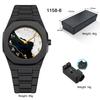 Men's Analog Mechanical Quartz Watch Arabic Numeral Waterproof Watch Fashion Men's Business Watch Polycarbonate Silicone Strap