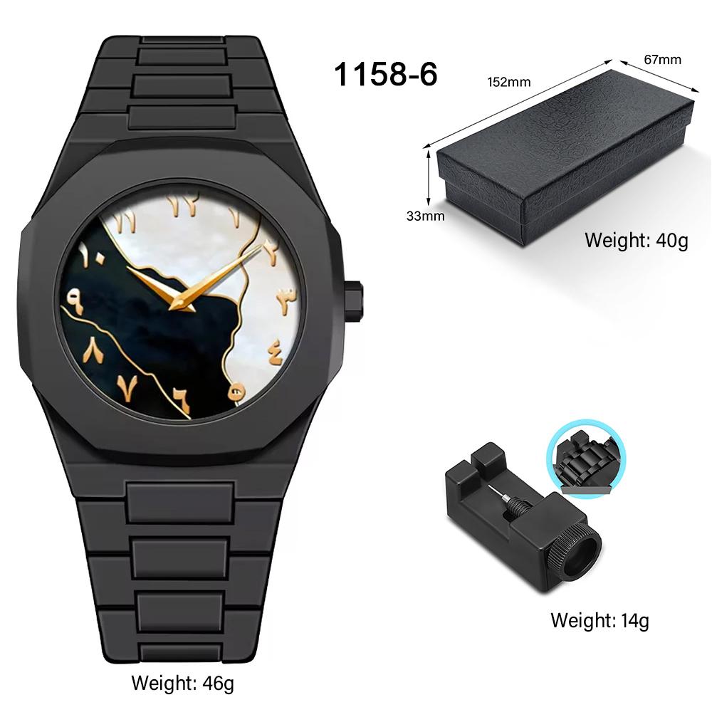 Men's Analog Mechanical Quartz Watch Arabic Numeral Waterproof Watch Fashion Men's Business Watch Polycarbonate Silicone Strap