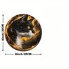 Black and White Cat with Yellow Eyes, Round Wooden Wall Sign, Durable, Protected, Outdoor and Indoor Decor, 8x8 In, 1PC