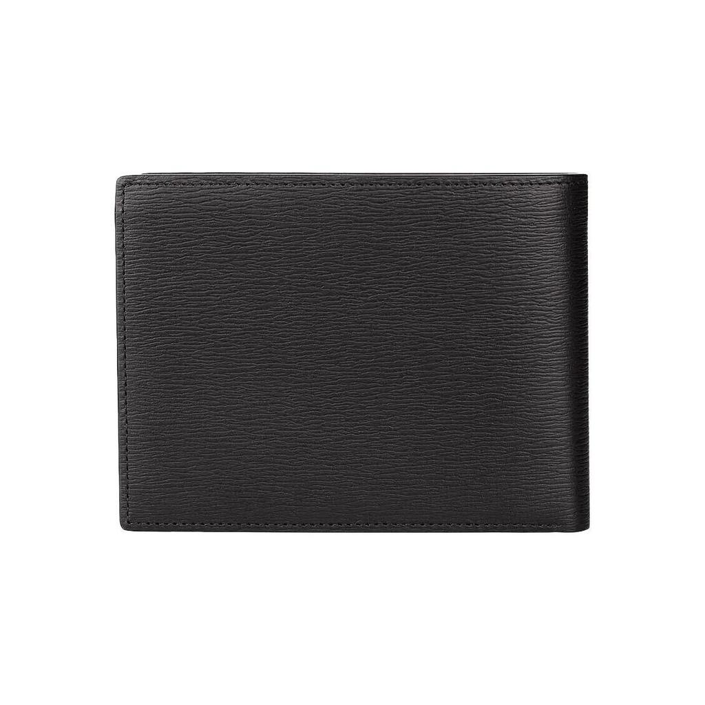 Montblanc Westside Короткий кожаный кошелек с 6 отделениями для карт Мужской кошелек Черный 38036