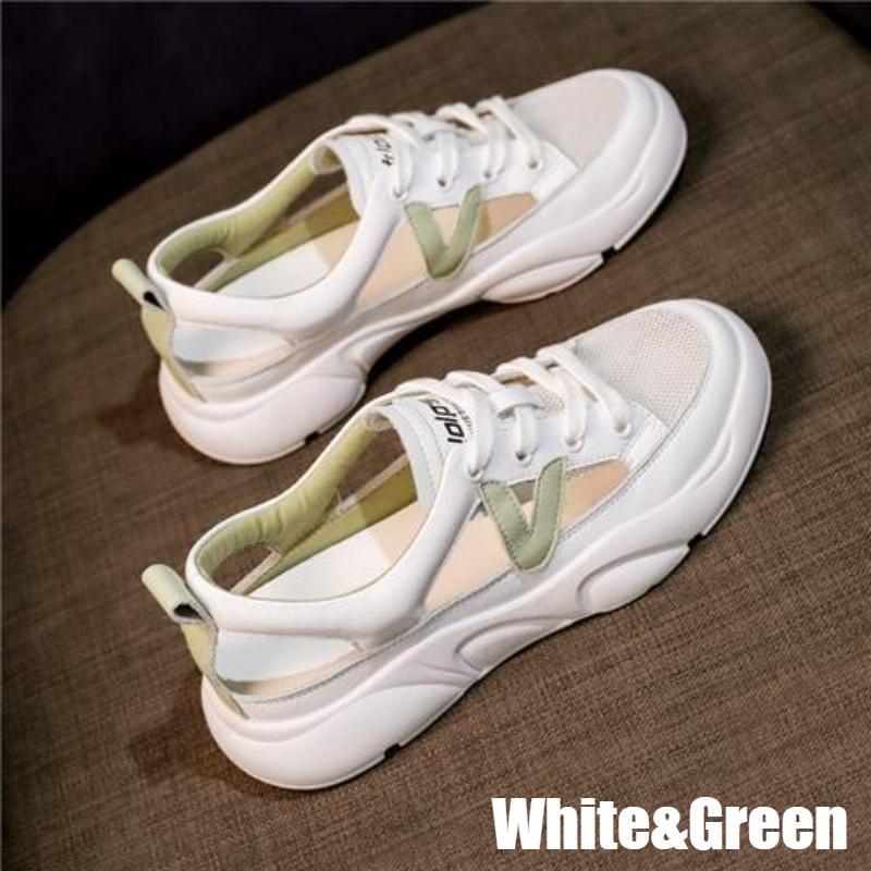 Toe Cap Sports Sandals Women's Outer Wear Summer Students All-match Flat-bottomed Casual White Shoes